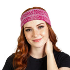 Hot Leathers Bling Bands Pink Bandana Rhinestone Crystal Headband Wraps RWC2005