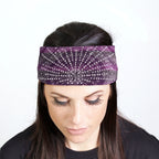 Hot Leathers Bling Bands Purple Bandana Rhinestone Crystal Headband Wraps RWC2006
