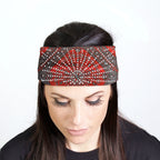 Hot Leathers Bling Bands Red Bandana Rhinestone Crystal Headband Wraps RWC2008