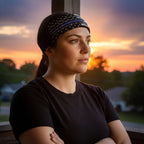 Hot Leathers Bling Bands Blue Flag Rhinestone Crystal Headband Wraps RWC2014