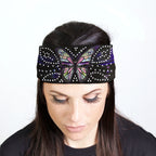 Hot Leathers Bling Bands Butterfly Rhinestone Crystal Headband Wraps RWC2015
