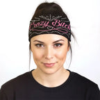 Hot Leathers Bling Bands Crazy Bitch Rhinestone Crystal Headband Wraps RWC2016