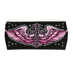 Hot Leathers Bling Bands Cross Wings Alt Rhinestone Crystal Headband Wraps RWC2017