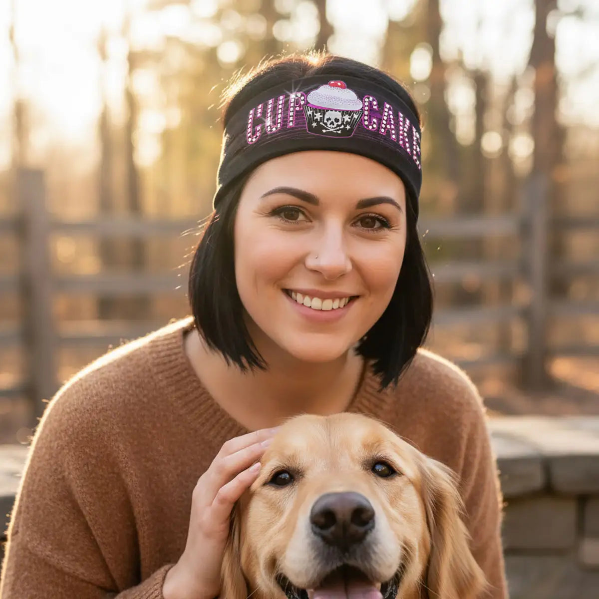 Hot Leathers Bling Bands Cupcake Rhinestone Crystal Headband Wraps RWC2019