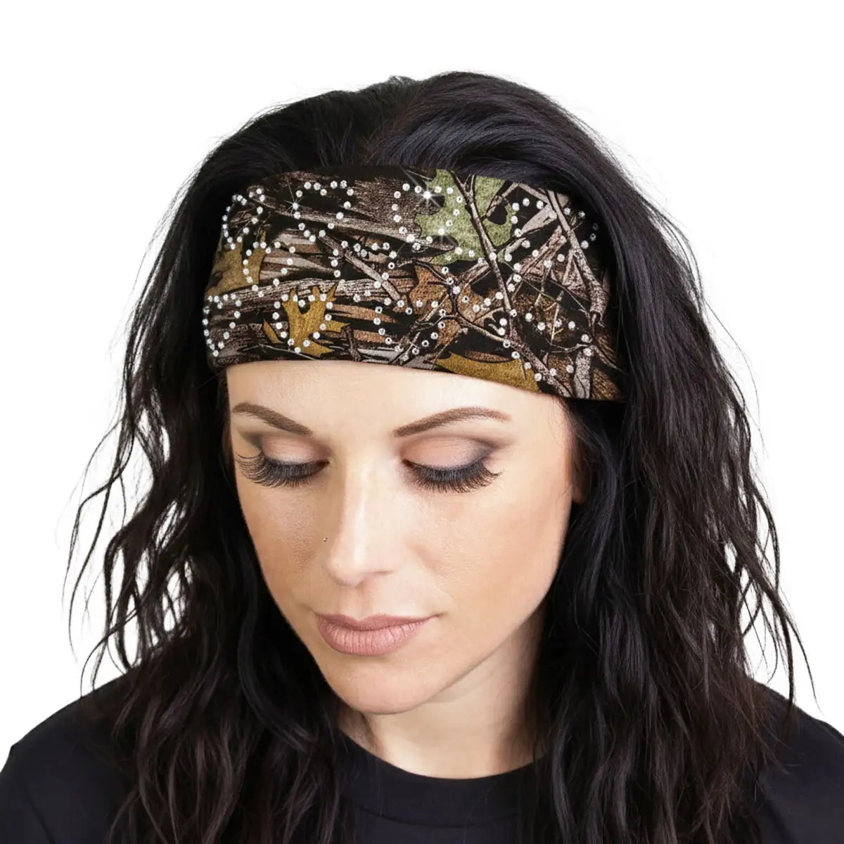 Hot Leathers Bling Bands Hunter Camo Rhinestone Crystal Headband Wraps RWC2027