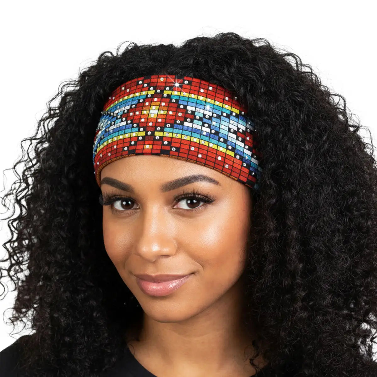 Hot Leathers Bling Bands Native American Pat Rhinestone Crystal Headband Wraps RWC2031