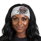 Hot Leathers Bling Bands Rose Skulls Rhinestone Crystal Headband Wraps RWC2038