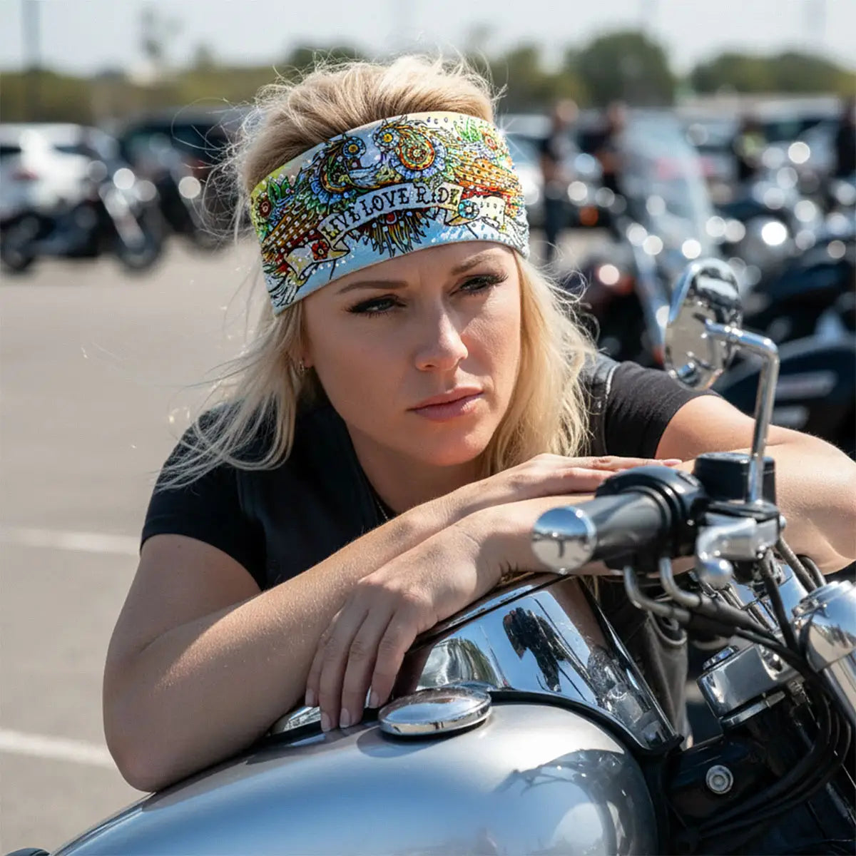 Hot Leathers Bling Bands Tattoo Eagle Rhinestone Crystal Headband Wraps RWC2046