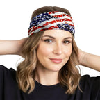 Hot Leathers Bling Bands Waving Flag Rhinestone Crystal Headband Wraps RWC2048