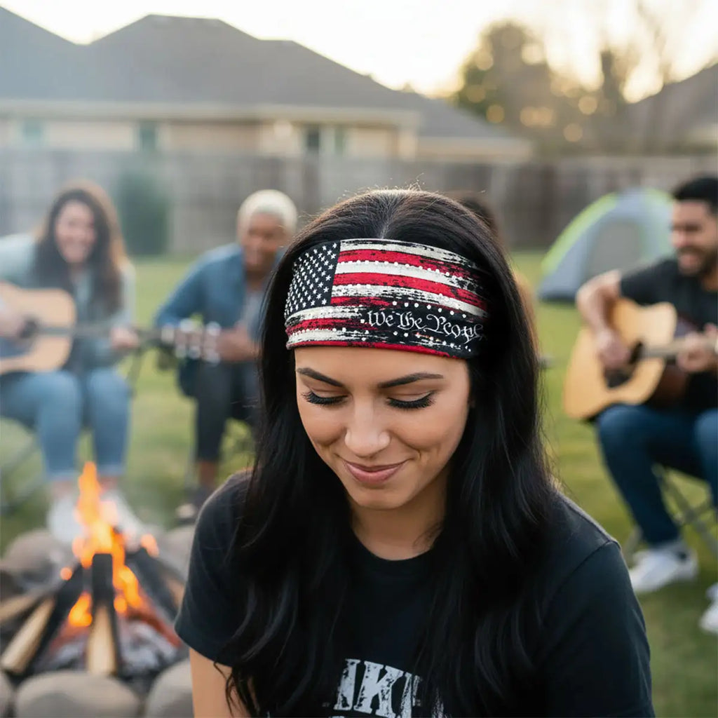 Hot Leathers Bling Bands We The People Rhinestone Crystal Headband Wraps RWC2049