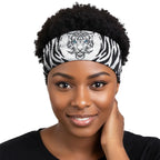 Hot Leathers Bling Bands White Tiger Rhinestone Crystal Headband Wraps RWC2050
