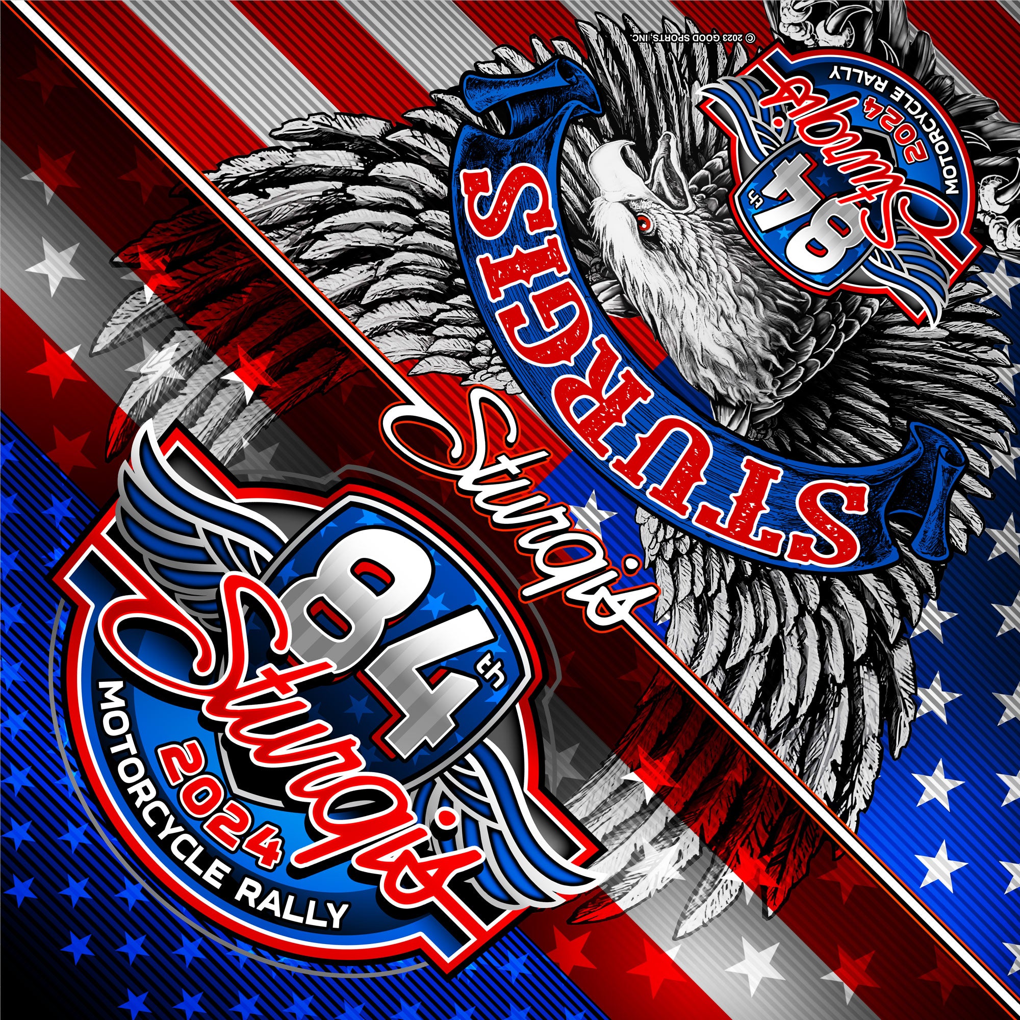 2024 Sturgis Motorcycle Rally Rally Logo Bandana SPA2444