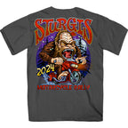 2024 Sturgis Bigfoot Charcoal Motorcycle Rally Tee Shirt SPB1112