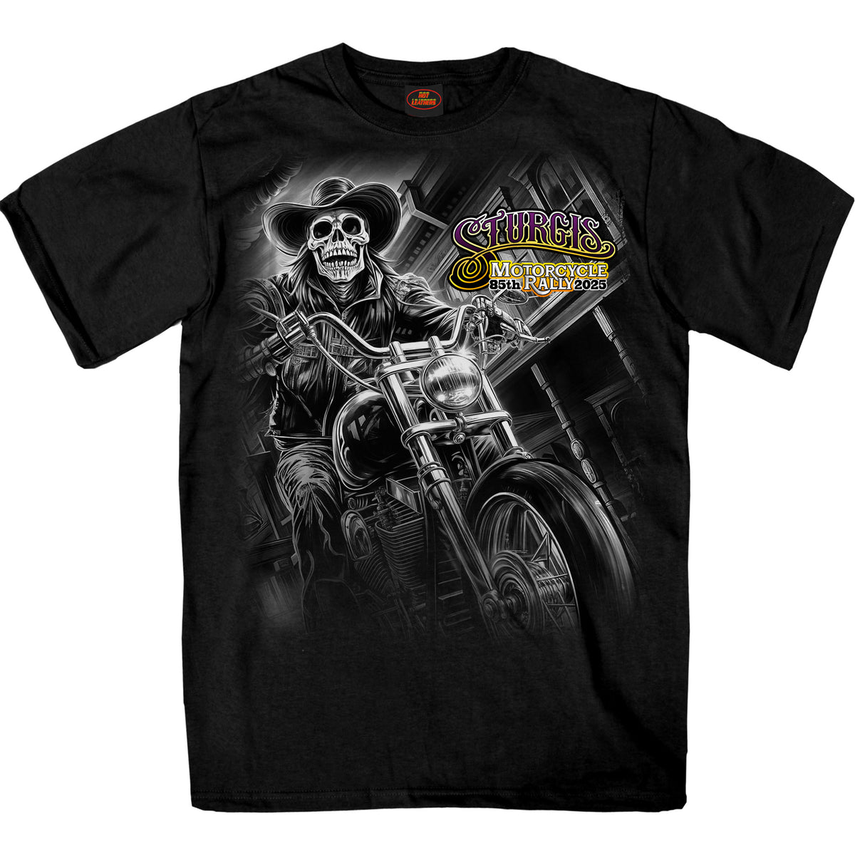 2025 Sturgis Motorcycle Rally #1 Ghost Rider  Black Men's T-Shirt