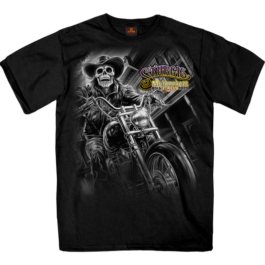 2025 Sturgis Motorcycle Rally #1 Ghost Rider  Black Men's T-Shirt