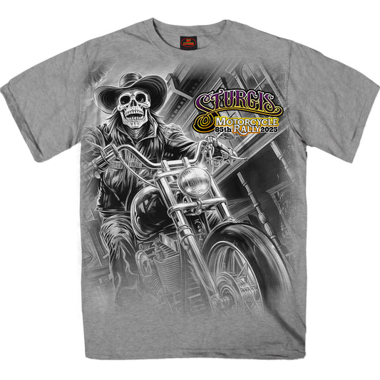 2025 Sturgis Motorcycle Rally #1 Ghost Rider  Heather Grey Men's T-Shirt