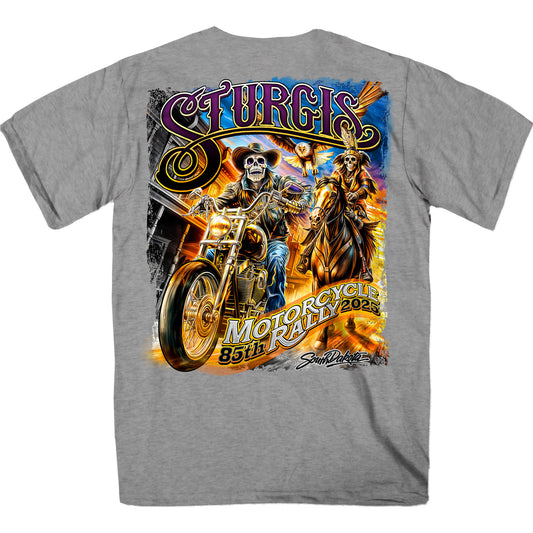 2025 Sturgis Motorcycle Rally #1 Ghost Rider  Heather Grey Men's T-Shirt