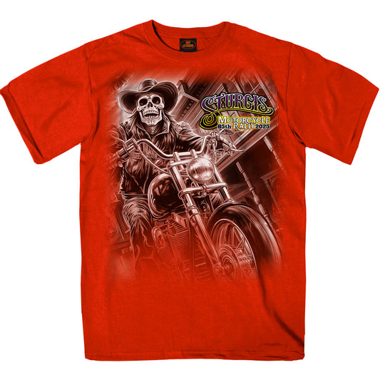 2025 Sturgis Motorcycle Rally #1 Ghost Rider  Red Men's T-Shirt