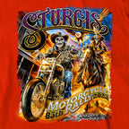 2025 Sturgis Motorcycle Rally #1 Ghost Rider  Red Men's T-Shirt
