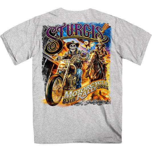 2025 Sturgis Motorcycle Rally #1 Ghost Rider  Ash Men's T-Shirt