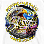 2025 Sturgis Motorcycle Rally Scenic Eagle SS White Mens T-Shirt SPB1158