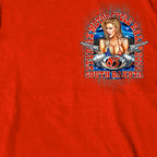 2025 Sturgis Motorcycle Rally Motor Pin UP Red SS T-Shirt SPB1167