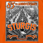 2025 Sturgis Motorcycle Rally Main Street Photo SS Orange T-shirt SPB1168