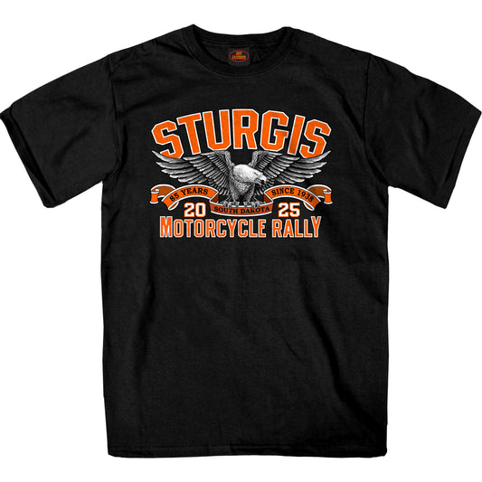 2025 Sturgis Motorcycle Rally Main Street Photo SS Black T-shirt SPB1169