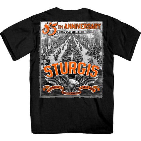 2025 Sturgis Motorcycle Rally Main Street Photo SS Black T-shirt SPB1169