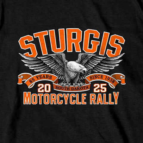 2025 Sturgis Motorcycle Rally Main Street Photo SS Black T-shirt SPB1169