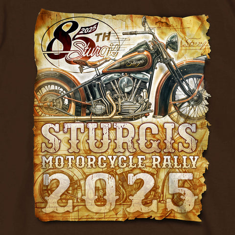 2025 Sturgis Motorcycle Rally Drafting Chocolate SS T-Shirt SPB1174