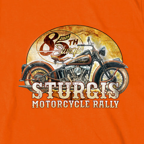 2025 Sturgis Motorcycle Rally Drafting Orange SS T-Shirt SPB1175