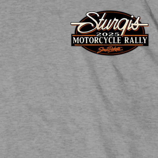 2025 Sturgis Motorcycle Rally Attractions Men's Heather Gray T-Shirt