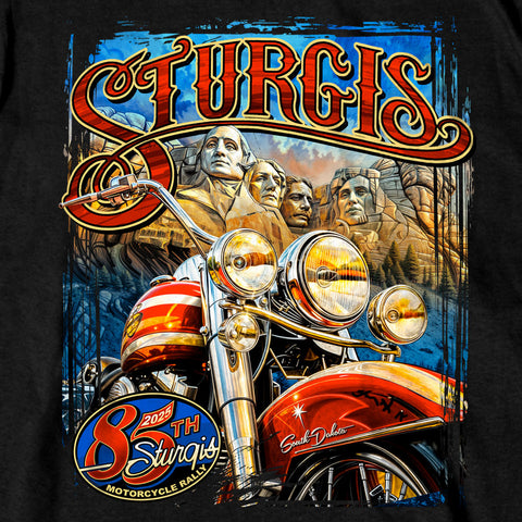 2025 Sturgis Motorcycle Rally Rushmore Black Men's T-Shirt