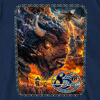 2025 Sturgis Motorcycle Rally American Bison Navy SS T-Shirt SPB1189