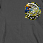 2025 Sturgis Motorcycle Rally Scenic Eagle SS Charcoal Mens T-Shirt SPB1192