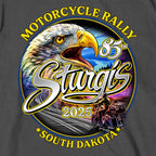 2025 Sturgis Motorcycle Rally Scenic Eagle SS Charcoal Mens T-Shirt SPB1192