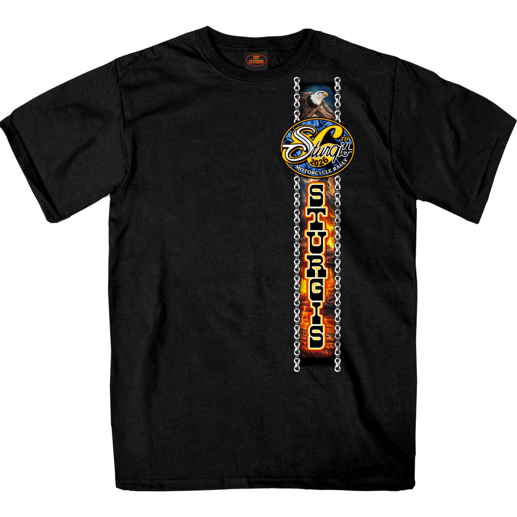 2026 Sturgis Motorcycle Rally American Bison Black SS T-Shirt SPB1207