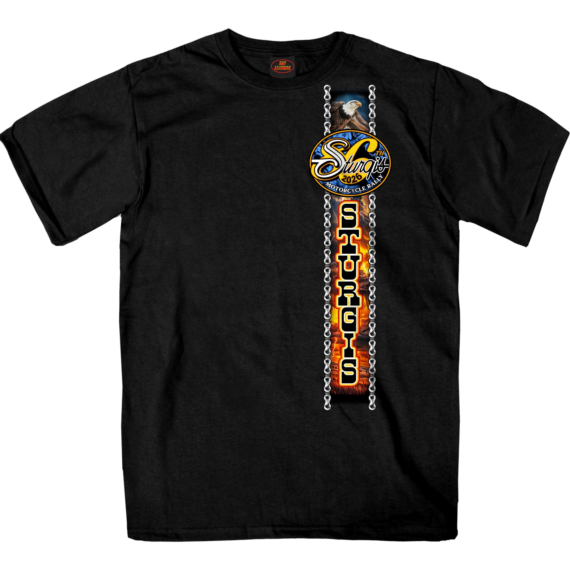 2026 Sturgis Motorcycle Rally American Bison Black SS T-Shirt SPB1207