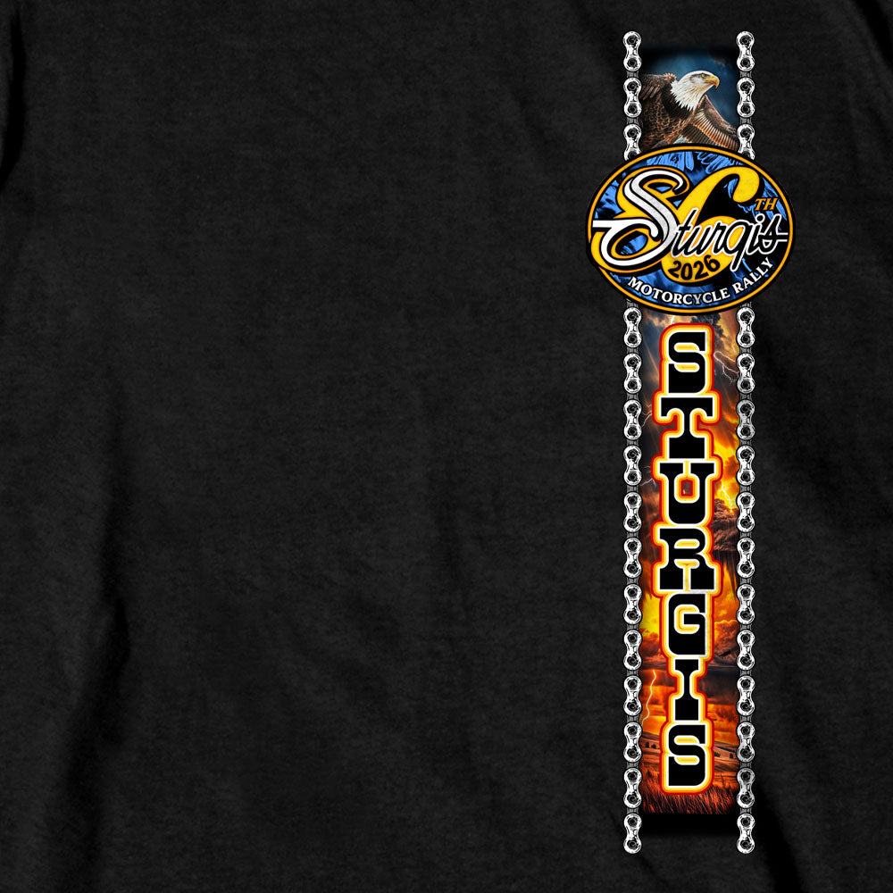 2026 Sturgis Motorcycle Rally American Bison Black SS T-Shirt SPB1207