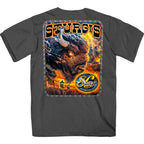 2026 Sturgis Motorcycle Rally American Bison Mens Charcoal SS T-Shirt SPB1208