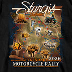 2026 Sturgis Motorcycle Rally Attractions Mens BlackT-Shirt SPB1209