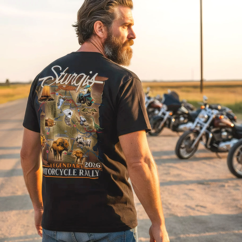 2026 Sturgis Motorcycle Rally Attractions Mens BlackT-Shirt SPB1209