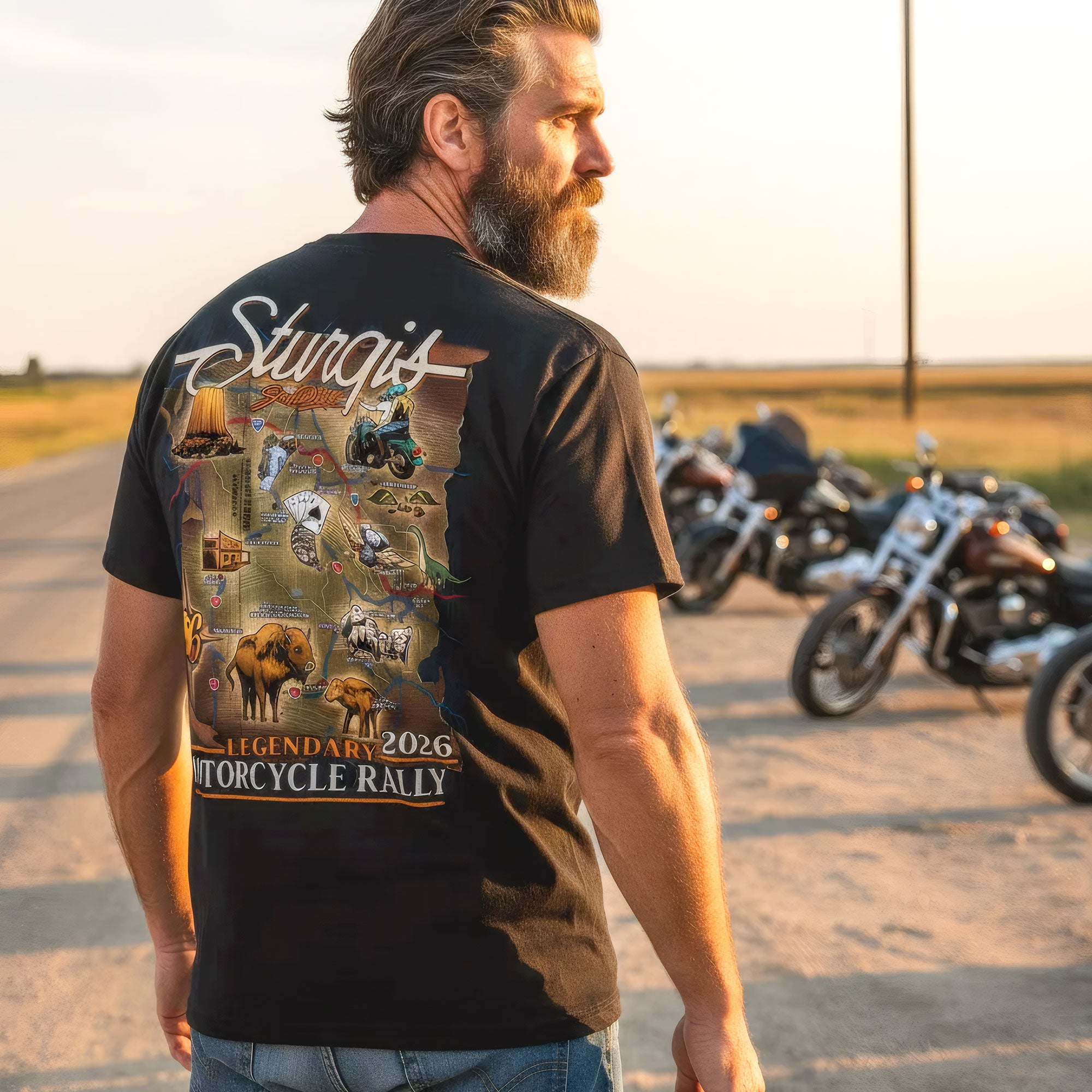 2026 Sturgis Motorcycle Rally Attractions Mens BlackT-Shirt SPB1209