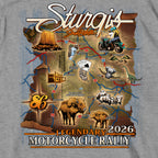 2026 Sturgis Motorcycle Rally Attractions Mens Heather Grey T-shirt SPB1210