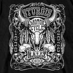 2026 Sturgis Motorcycle Rally Biason Skull Mens Black T-Shirt SPB1211