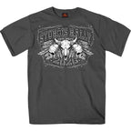 2026 Sturgis Motorcycle Rally Biason Skull Mens Charcoal T-Shirt SPB1212