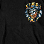 2026 Sturgis Motorcycle Rally Cowboy Skull Mens Black T-Shirt SPB1214