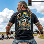 2026 Sturgis Motorcycle Rally Cowboy Skull Mens Black T-Shirt SPB1214