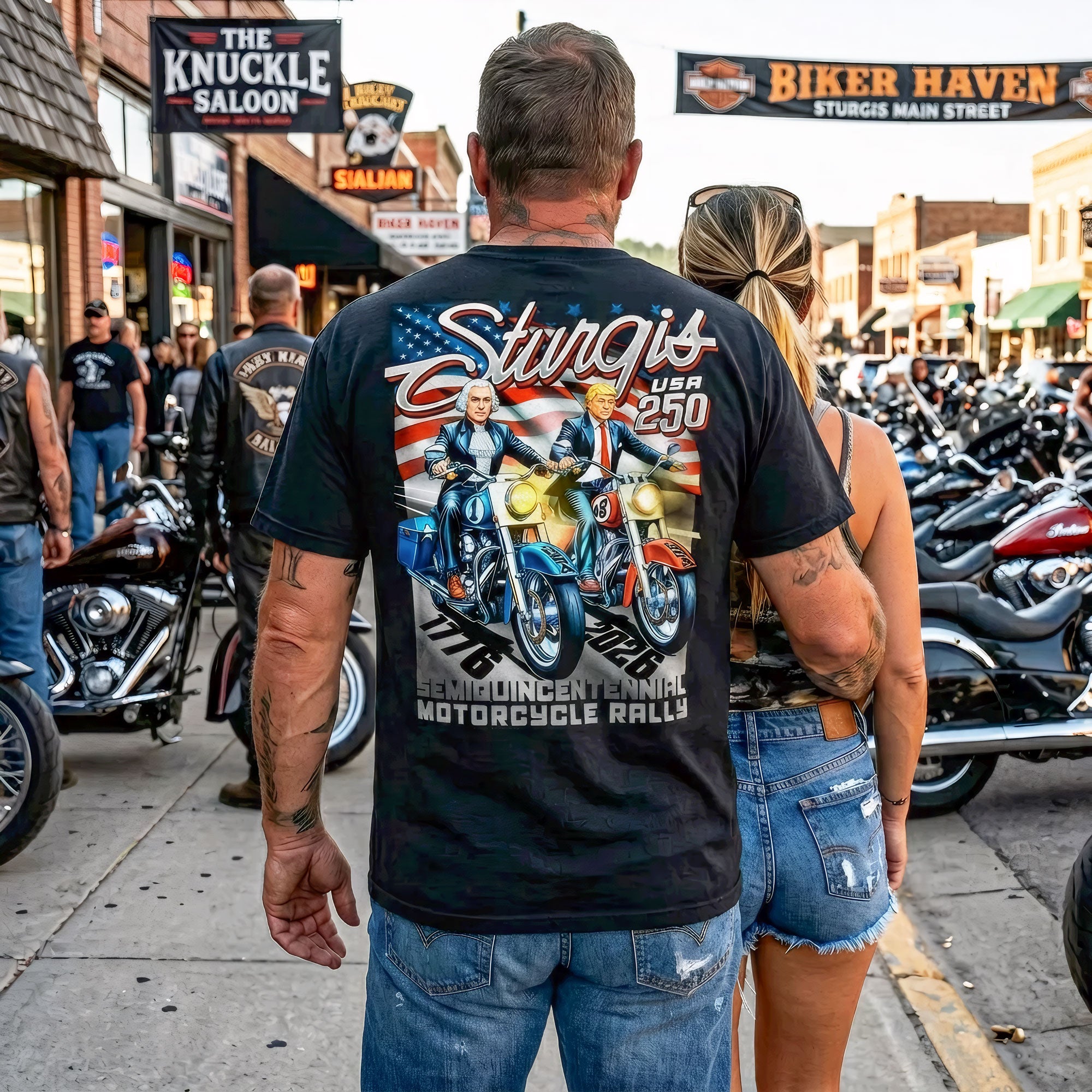 2026 Sturgis Motorcuycle Rally Georgedon Mens Black T-SHirt SPB1218